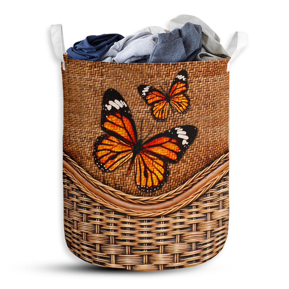 S: 17.72”x13.78” (45x35 cm) Butterfly Rattan Teaxture Amazing Style - Laundry Basket - Owls Matrix LTD