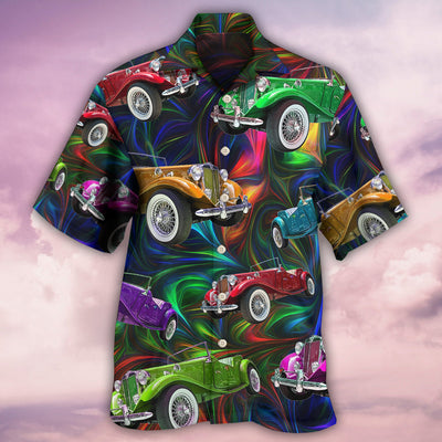 Car Retro Colorful Vibe - Hawaiian Shirt - Owls Matrix LTD