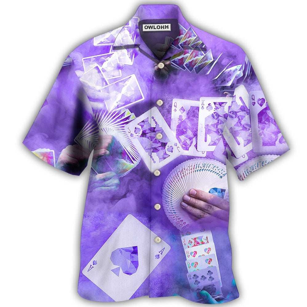 Hawaiian Shirt / Adults / S Gambling Purple Style - Hawaiian Shirt - Owls Matrix LTD