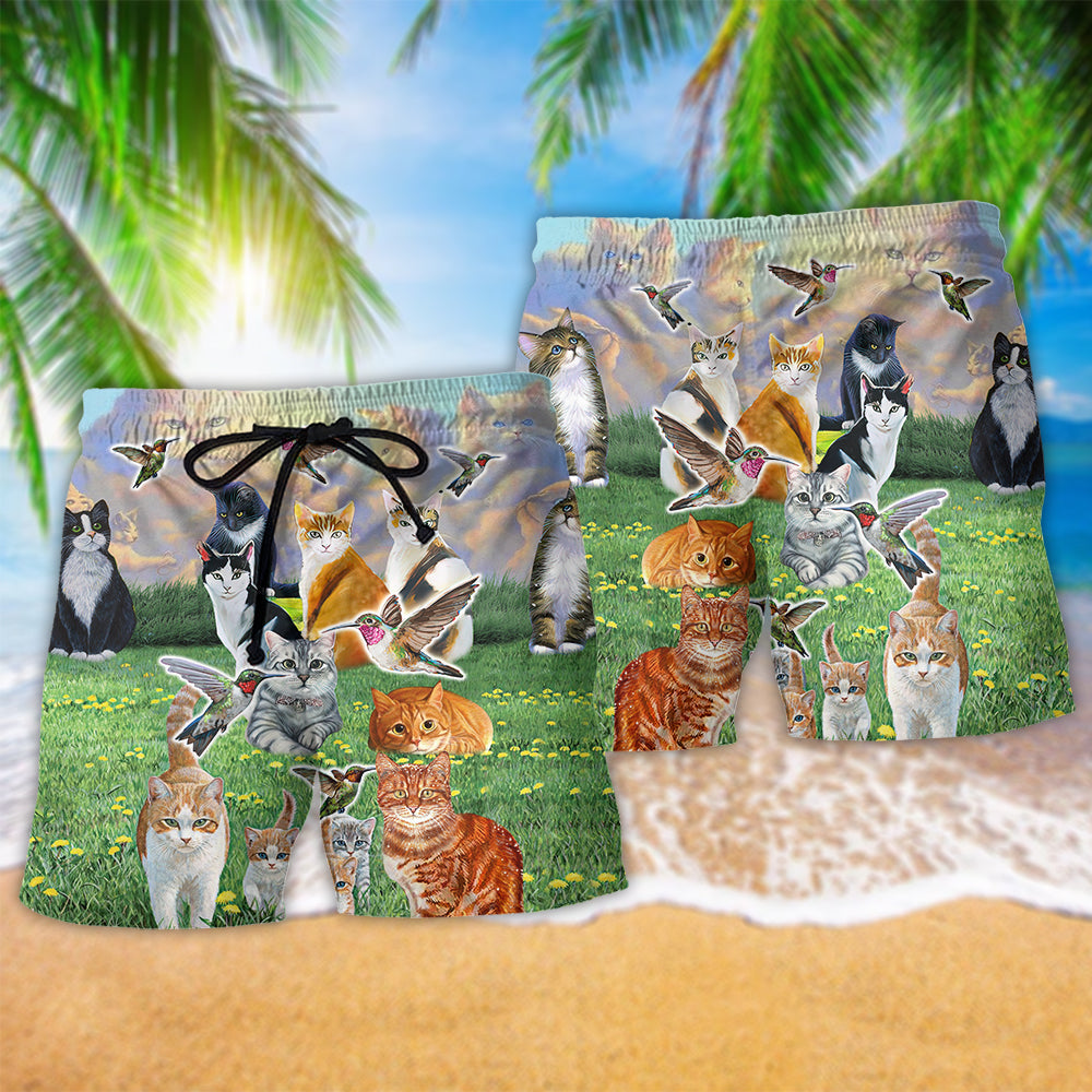 Cat All Cats Go To Heaven - Beach Short - Owls Matrix LTD