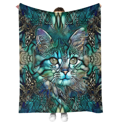50" x 60" Cat Awesome Style - Flannel Blanket - Owls Matrix LTD