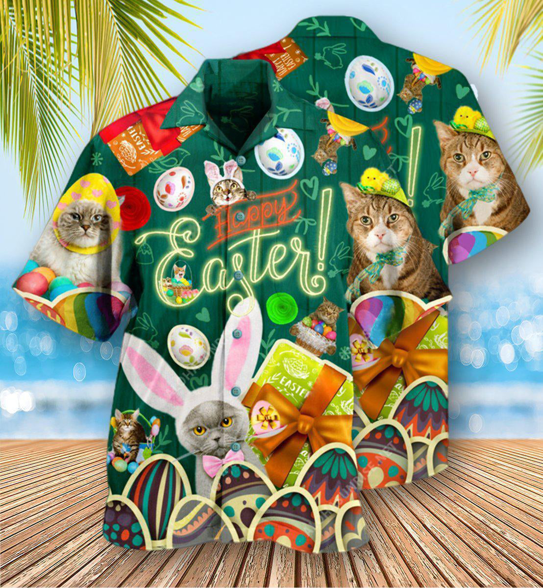 Cat Easter Blessings To You And Your Cats - Hawaiian Shirt - Owls Matrix LTD