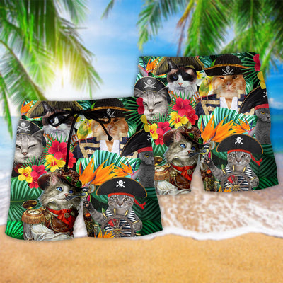 Cat It's Pirate Life For Me Tropical Floral - Beach Short - Owls Matrix LTD