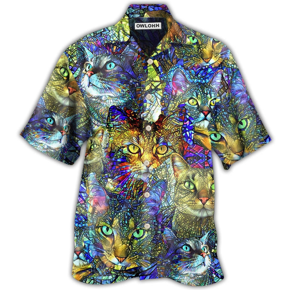 Hawaiian Shirt / Adults / S Cat Tabby Cat Lover Art - Hawaiian Shirt - Owls Matrix LTD