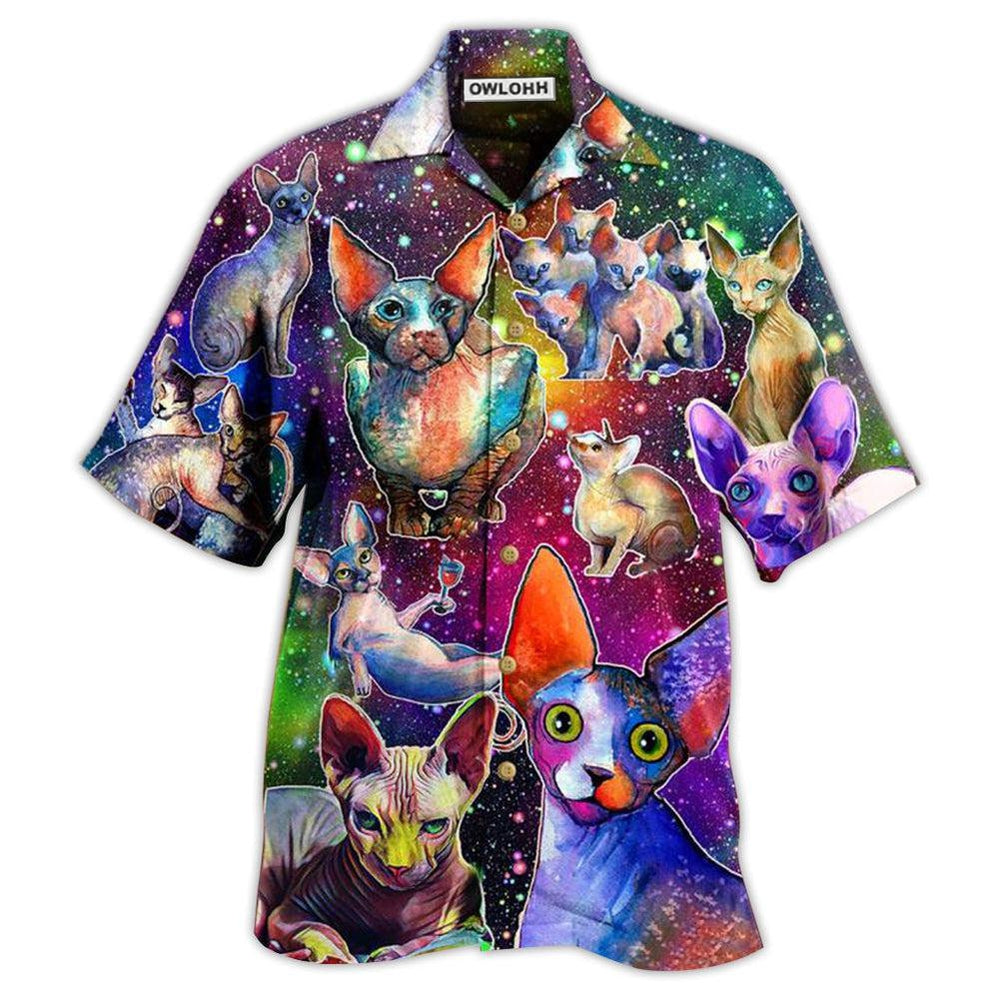 Hawaiian Shirt / Adults / S Cat To The Galaxy And Back - Hawaiian Shirt - Owls Matrix LTD