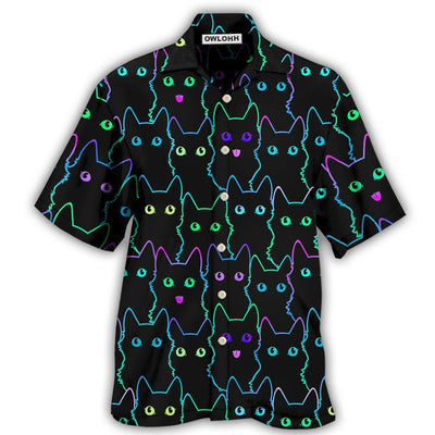 Hawaiian Shirt / Adults / S Cat Cute Little - Hawaiian Shirt - Owls Matrix LTD
