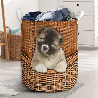 Caucasian Shepherd Dog Rattan Teaxture - Laundry Basket - Owls Matrix LTD