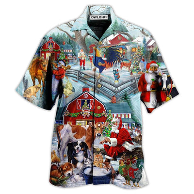 Hawaiian Shirt / Adults / S Christmas Love Animals So Much - Hawaiian Shirt - Owls Matrix LTD