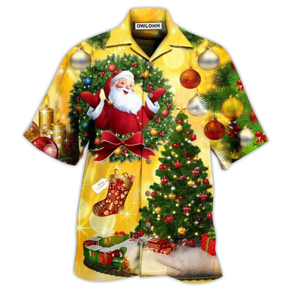 Hawaiian Shirt / Adults / S Christmas Tree Yellow Stunning Night - Hawaiian Shirt - Owls Matrix LTD