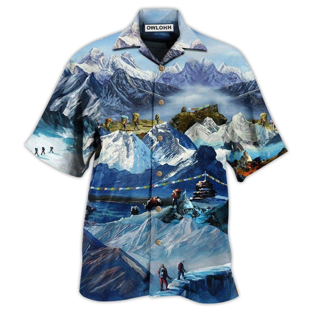 Hawaiian Shirt / Adults / S Climb The Snow Mountains Are Calling I Must Go - Hawaiian Shirt - Owls Matrix LTD