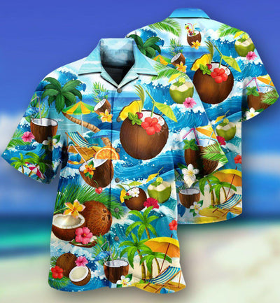 Coconut Summer Time Love Beach - Hawaiian Shirt - Owls Matrix LTD