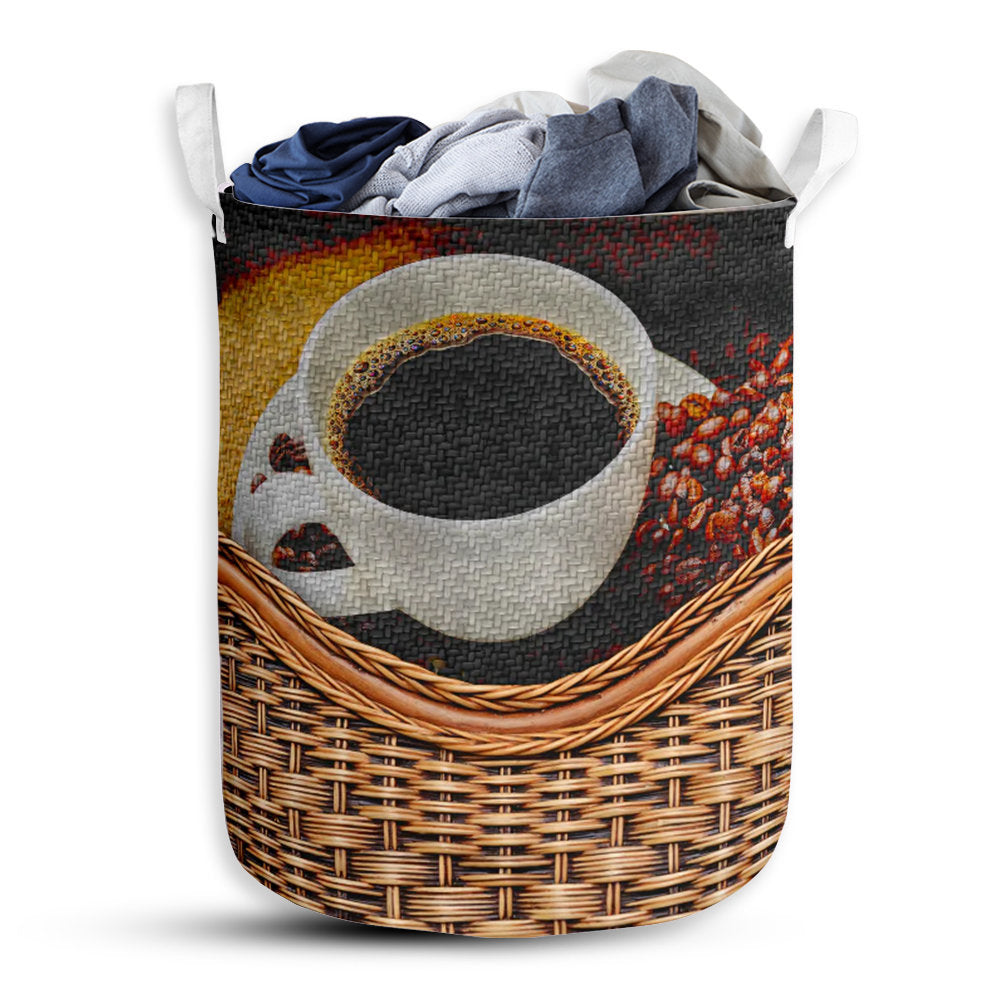 S: 17.72”x13.78” (45x35 cm) Coffee Rattan Teaxture - Laundry Basket - Owls Matrix LTD