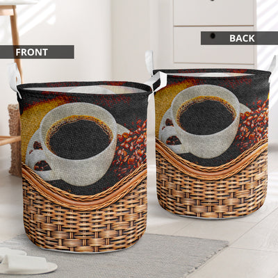 Coffee Rattan Teaxture - Laundry Basket - Owls Matrix LTD