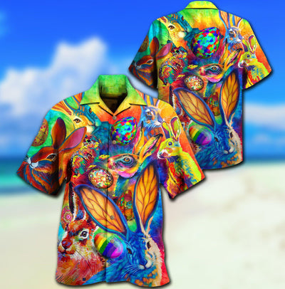 Rabbit Colorful - Hawaiian Shirt - Owls Matrix LTD