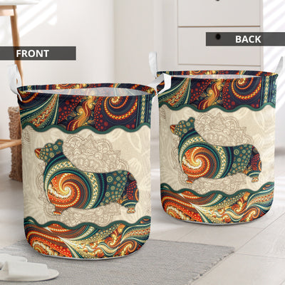Corgi Galaxy Mandala Style - Laundry Basket - Owls Matrix LTD