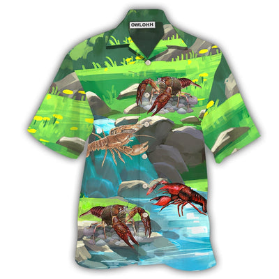 Hawaiian Shirt / Adults / S Crawfish Into The Beautiful Forest - Hawaiian Shirt - Owls Matrix LTD