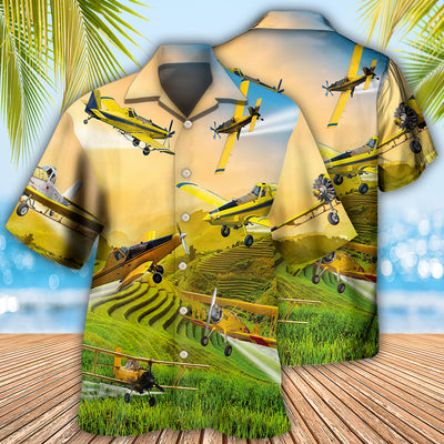Crop Duster In Life - Hawaiian Shirt - Owls Matrix LTD
