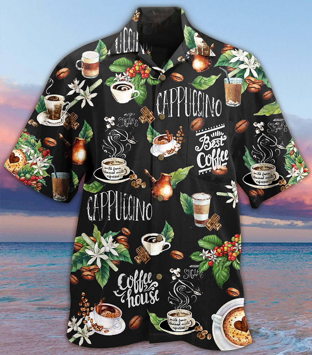 Coffee I Love Coffee Leaf - Hawaiian Shirt - Owls Matrix LTD
