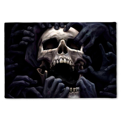 S ( 16X24 INCHES ) Skull Love Darkness Amazing - Doormat - Owls Matrix LTD