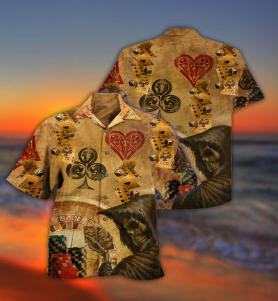 Gambling Dead Mans Hand - Hawaiian Shirt - Owls Matrix LTD