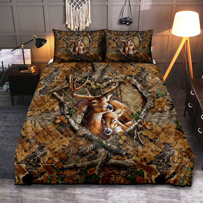 Deer Couple Amazing Style - Quilt Set - Owls Matrix LTD