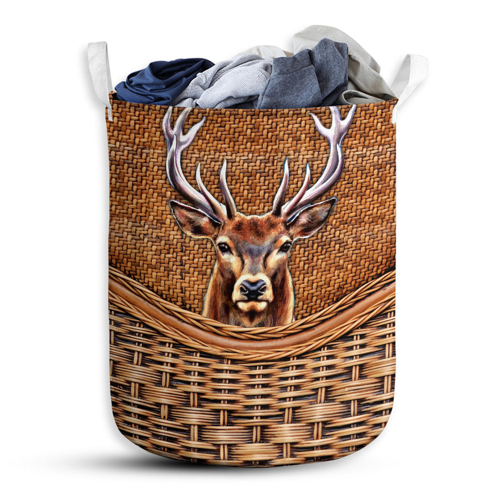S: 17.72”x13.78” (45x35 cm) Deer Hunting Basic Style - Laundry basket - Owls Matrix LTD