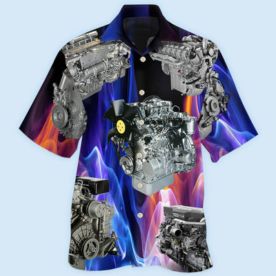 Engine Diesel Engine Amazing - Hawaiian Shirt - Owls Matrix LTD