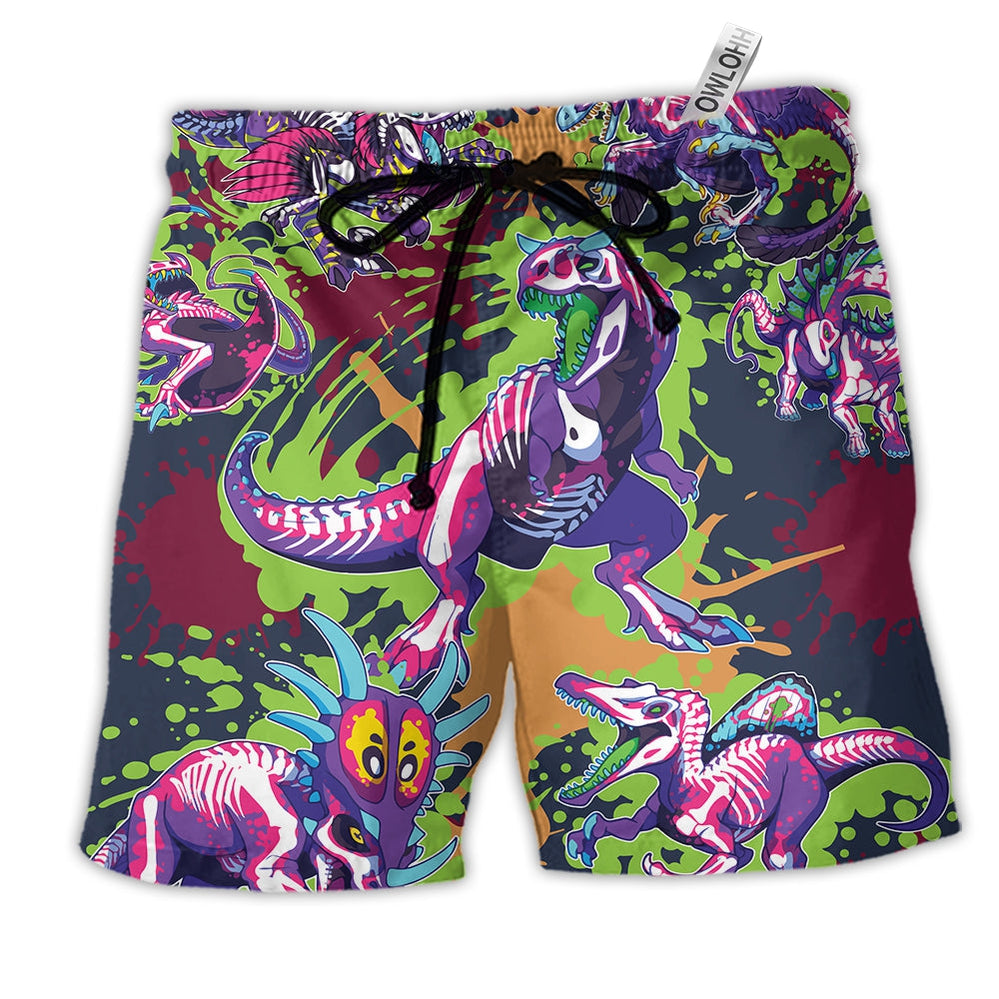 Beach Short / Adults / S Dinosaur Don't Forget To Be Rawrsome Color - Beach Short - Owls Matrix LTD
