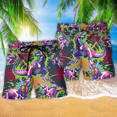 Dinosaur Don't Forget To Be Rawrsome Color - Beach Short - Owls Matrix LTD