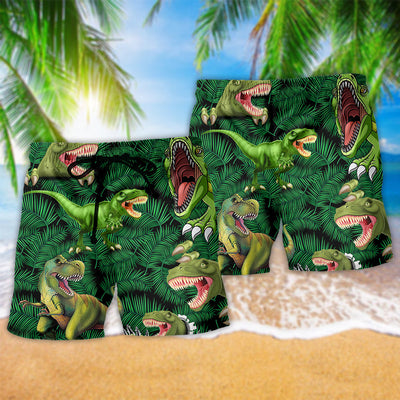 Dinosaur Loves Green Style - Beach Short - Owls Matrix LTD