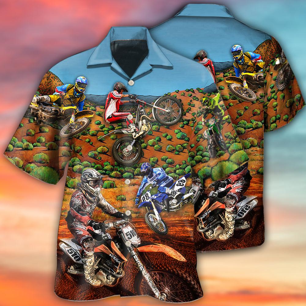 Bike Dirt Bike Cool Style - Hawaiian shirt - Owls Matrix LTD