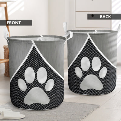 Dog Paw Silver - Laundry Basket - Owls Matrix LTD