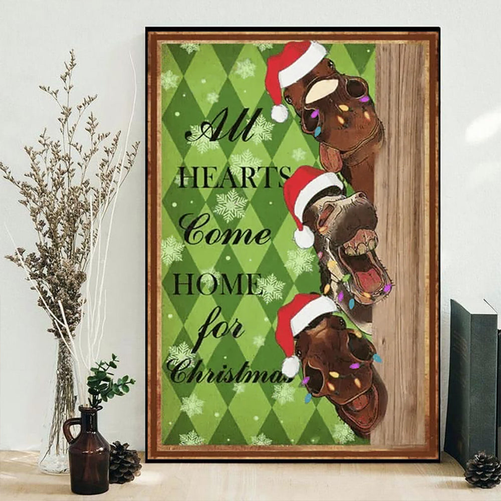 Donkey All Heart Come Home For Christmas - Vertical Poster - Owls Matrix LTD
