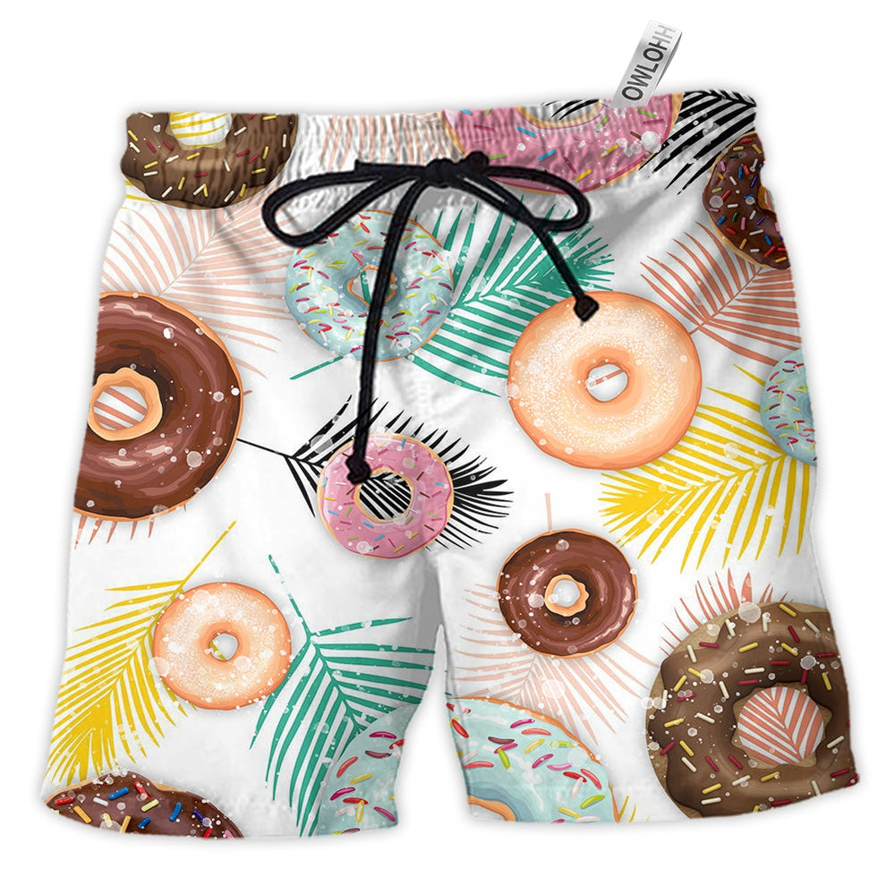 Beach Short / Adults / S Donut Lover It's Time For Donut - Beach Short - Owls Matrix LTD
