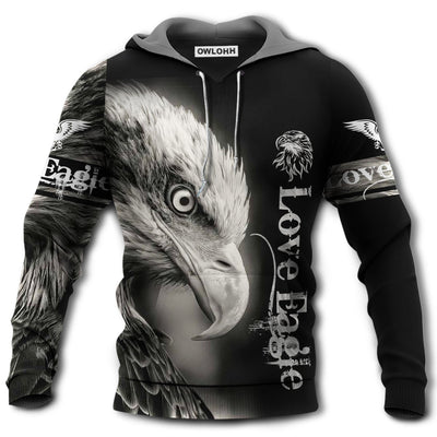 Unisex Hoodie / S Eagle Love Strong Eagle - Hoodie - Owls Matrix LTD