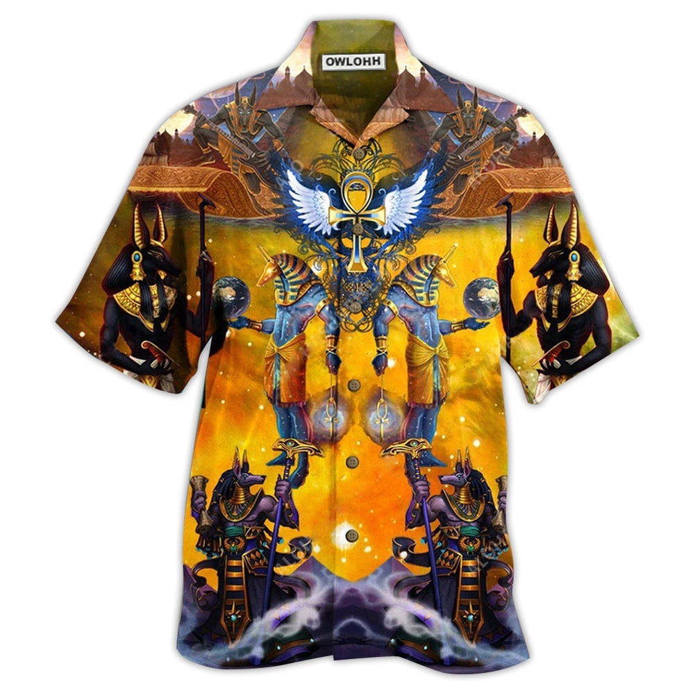 Hawaiian Shirt / Adults / S Egypt Gold Style With Vintange Style - Hawaiian Shirt - Owls Matrix LTD