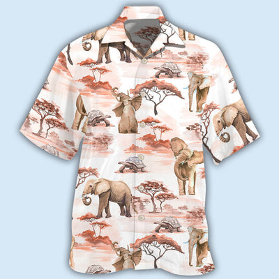 Elephant Cute Elephant Africa - Hawaiian Shirt - Owls Matrix LTD