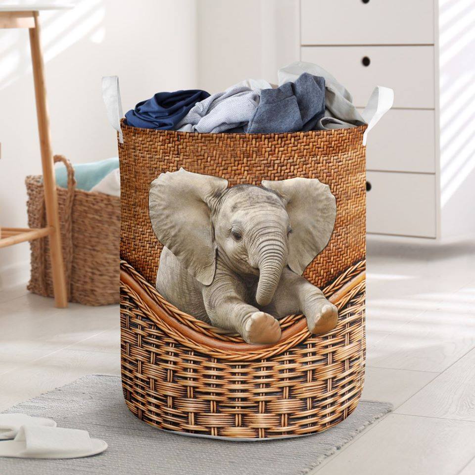Elephant Basic Style - Laundry Basket - Owls Matrix LTD