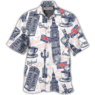 Hawaiian Shirt / Adults / S England Romantic Love It - Hawaiian Shirt - Owls Matrix LTD