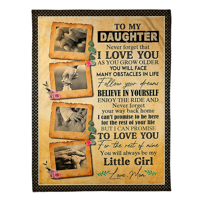 50" x 60" Family Follow Your Dreams Great Gift For Daughter - Flannel Blanket - Owls Matrix LTD