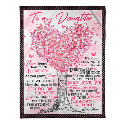 50" x 60" Family Love Follow Your Dreams Lovely Gift For Daughter - Flannel Blanket - Owls Matrix LTD