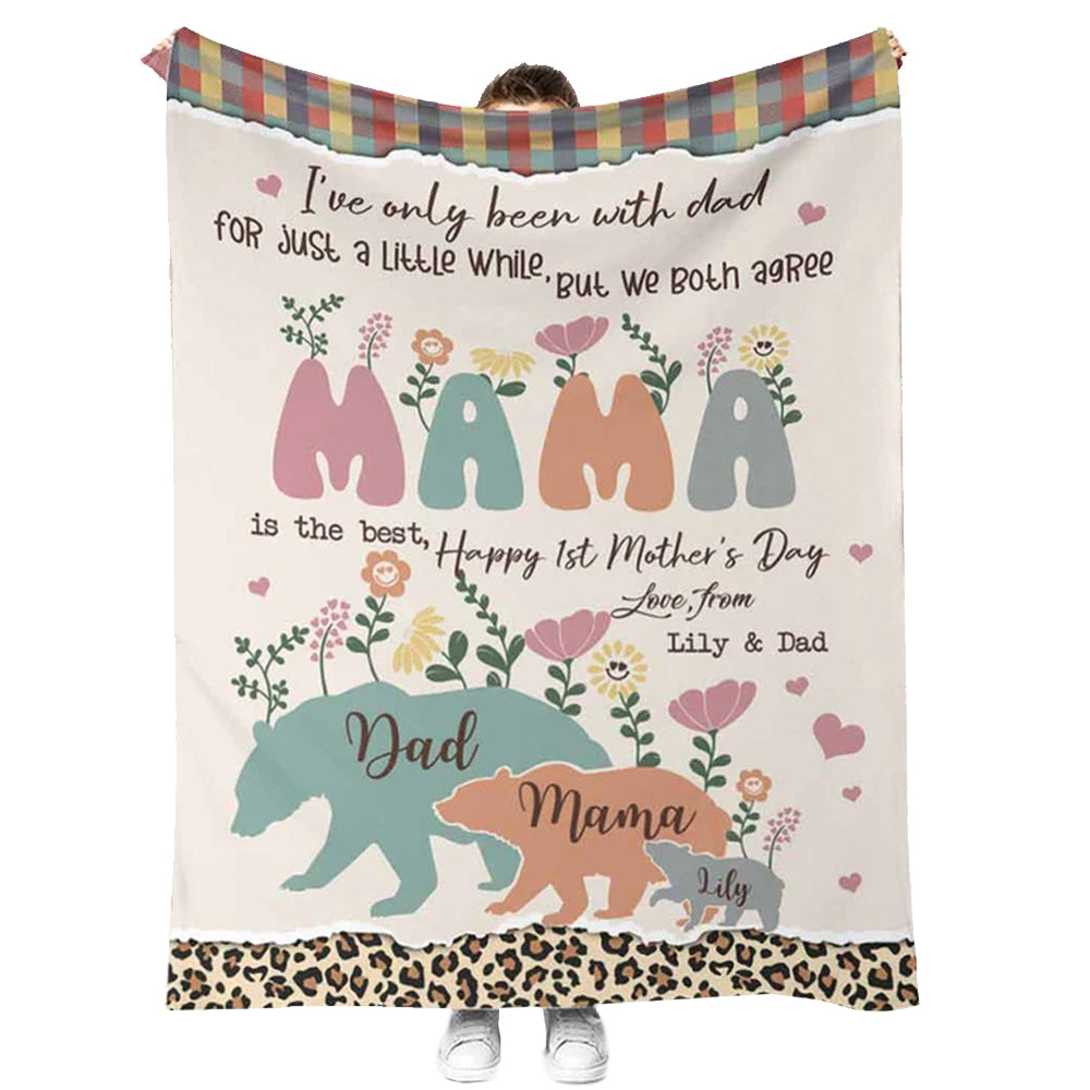 50" x 60" Family I've Only Been With Dad Style Personalized - Flannel Blanket - Owls Matrix LTD