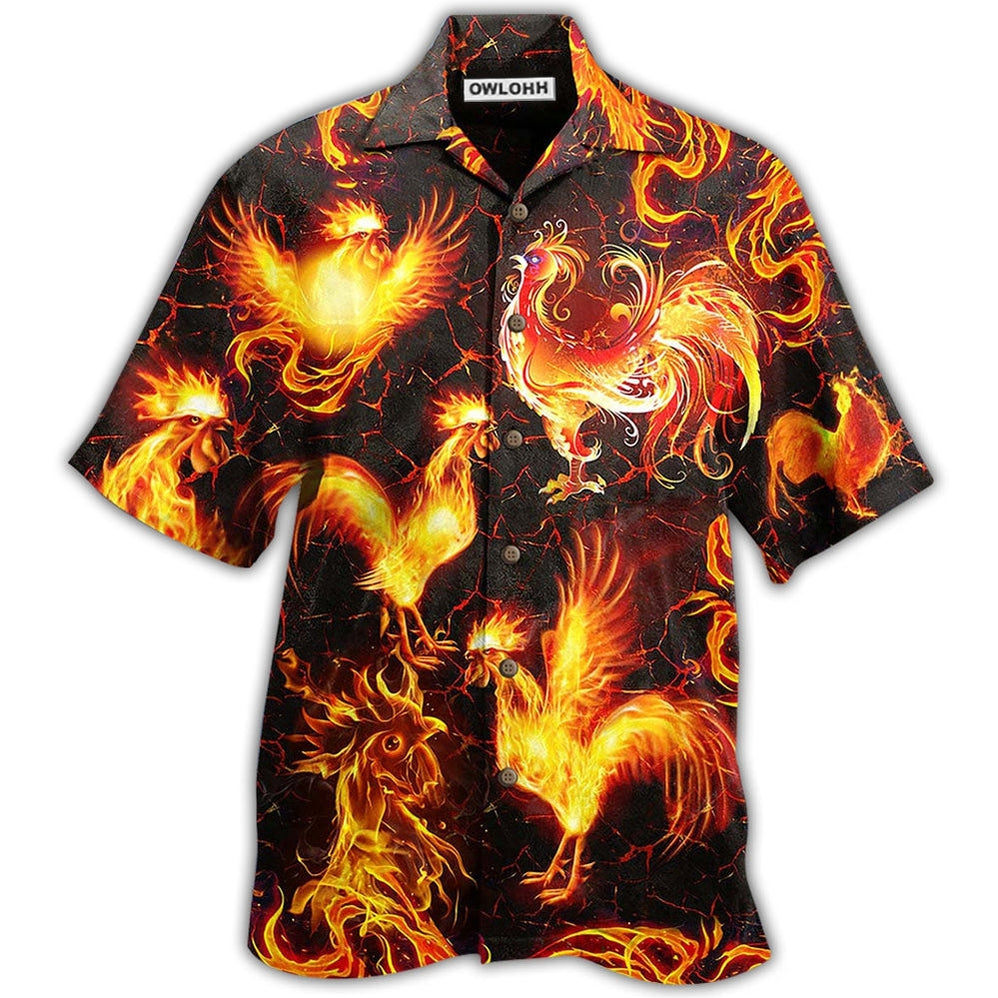 Hawaiian Shirt / Adults / S Chicken Fire Love It - Hawaiian Shirt - Owls Matrix LTD
