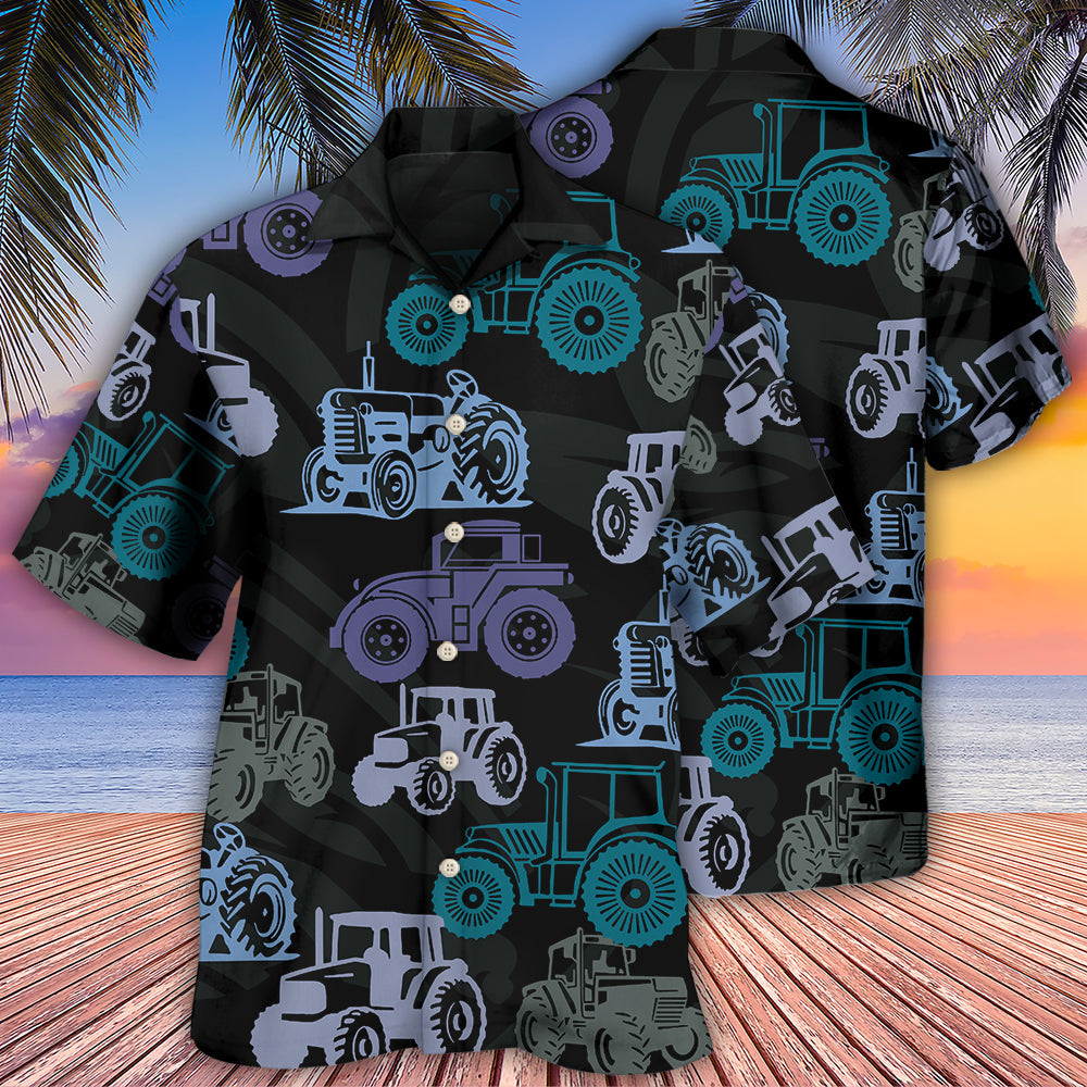 Tractor Farm Basic Farmer - Hawaiian Shirt - Owls Matrix LTD