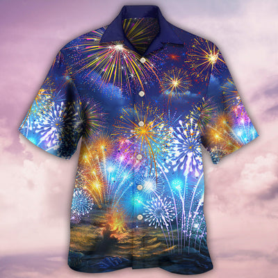 Firework By Night - Hawaiian Shirt - Owls Matrix LTD