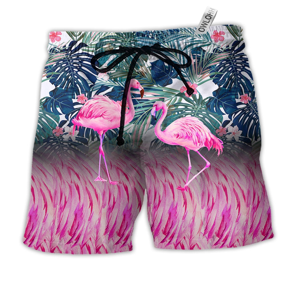 Beach Short / Adults / S Flamingo Lover Pink - Beach Short - Owls Matrix LTD