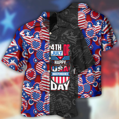 America Independence Day Fourth Of July Happy USA - Hawaiian Shirt - Owls Matrix LTD