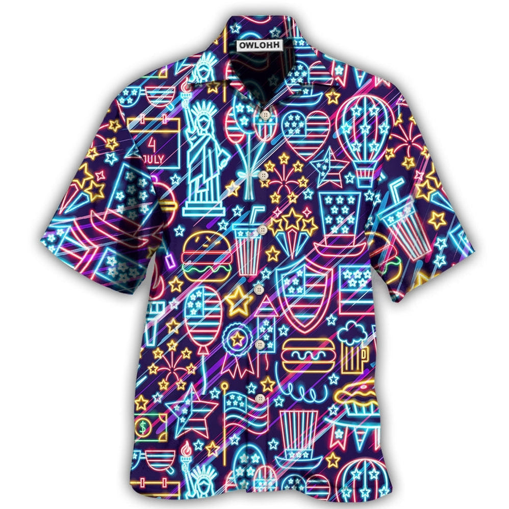 Hawaiian Shirt / Adults / S America Fourth Of July Independence Day Stunning Thing - Hawaiian Shirt - Owls Matrix LTD