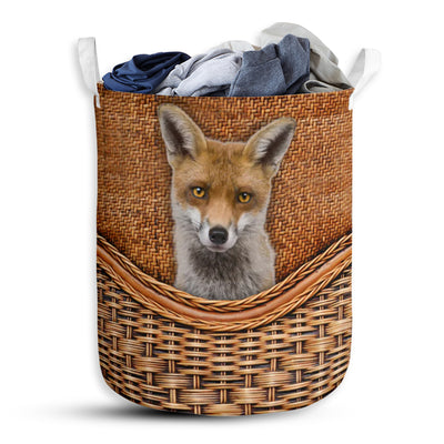 Fox Rattan Teaxture - Laundry Basket - Owls Matrix LTD