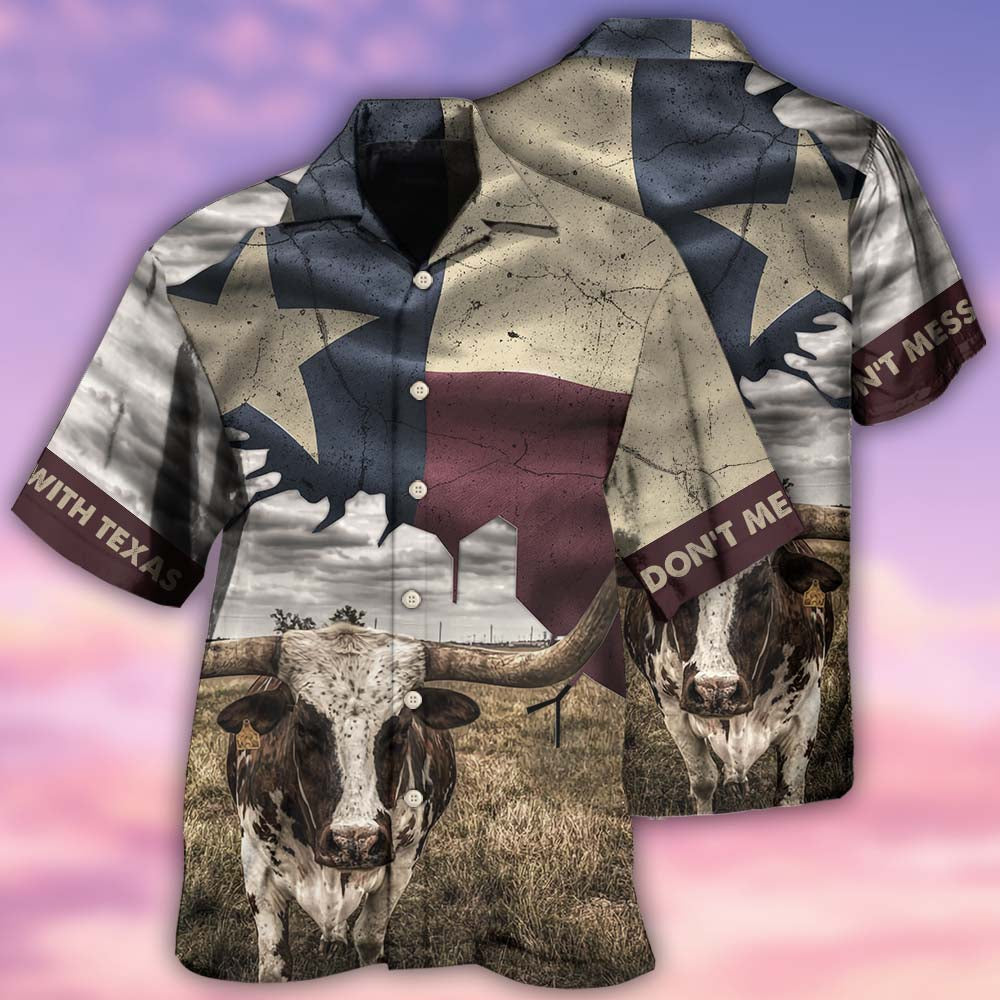 Texas Peace Life Cows Style - Hawaiian Shirt - Owls Matrix LTD